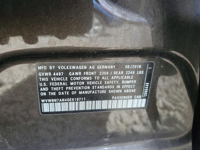 Продаж на аукціоні авто 2016 Volkswagen Cc, vin: WVWBN7AN4GE519711, номер лоту: 51546126