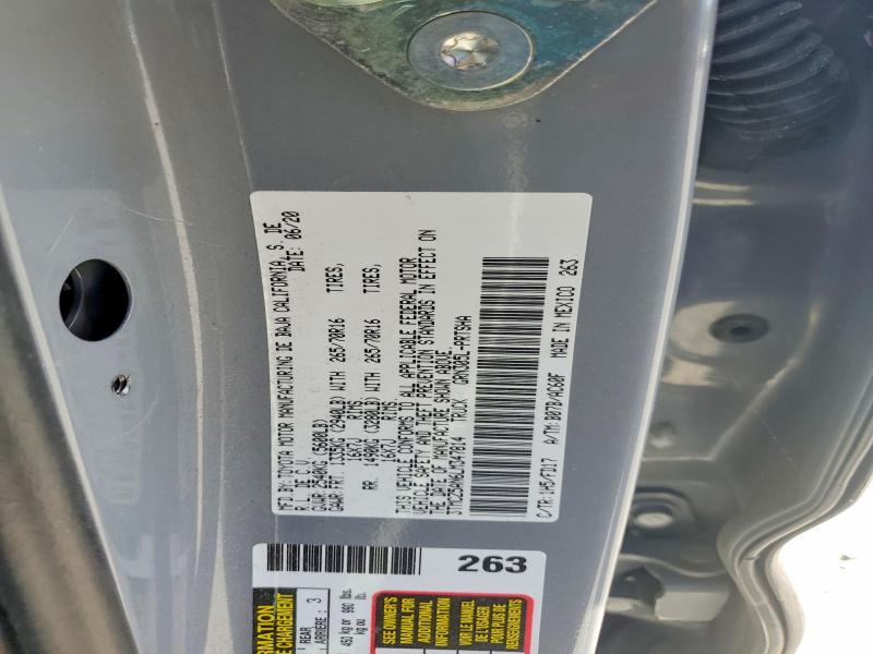 49705356 :رقم المزاد ، 3TMCZ5AN6LM347814 vin ، 2020 Toyota Tacoma مزاد بيع