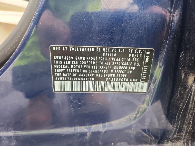 Продажа на аукционе авто 2014 Volkswagen Jetta, vin: 3VWLL7AJ0EM361508, номер лота: 47501316