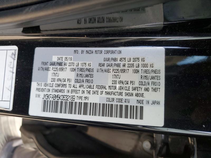 2019 Mazda Cx-5 მანქანა იყიდება აუქციონზე, vin: JM3KFABM5K0632189, აუქციონის ნომერი: 50263026