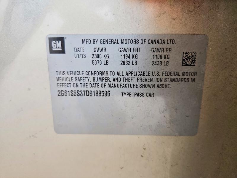 Auction sale of the 2013 Cadillac Xts, vin: 2G61S5S37D9188596, lot number: 50622306