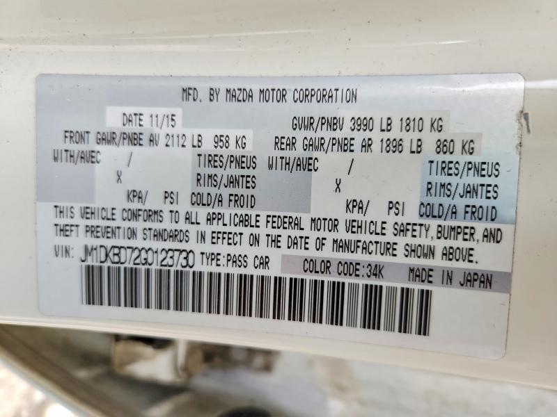 Продажа на аукционе авто 2016 Mazda Cx-3, vin: JM1DKBD72G0123730, номер лота: 49904276