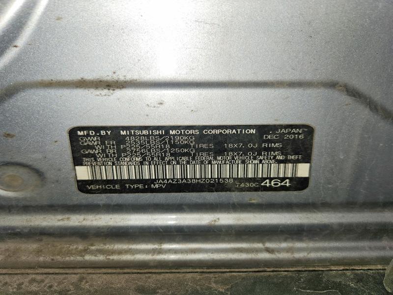 Aukcja sprzedaży 2017 Mitsubishi Outlander, vin: JA4AZ3A38HZ021538, numer aukcji: 47261866