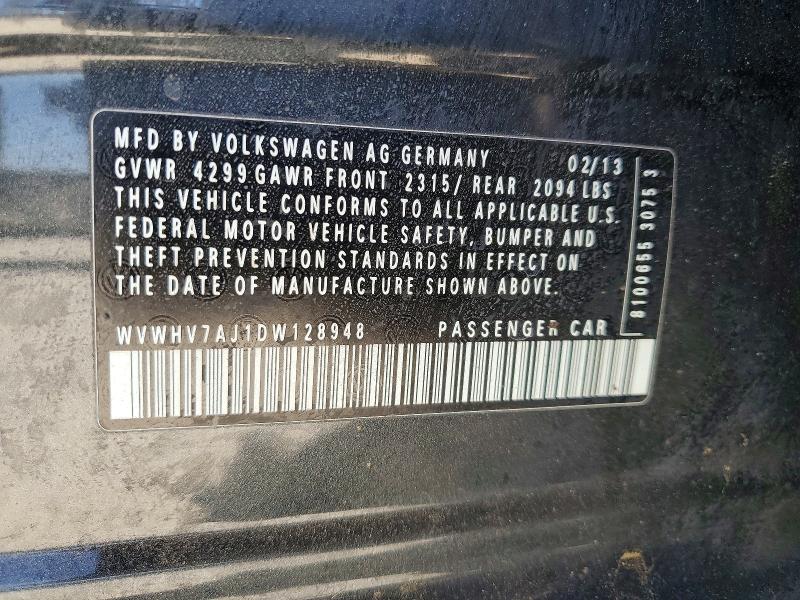 Продажа на аукционе авто 2013 Volkswagen Gti, vin: WVWHV7AJ1DW128948, номер лота: 51428136