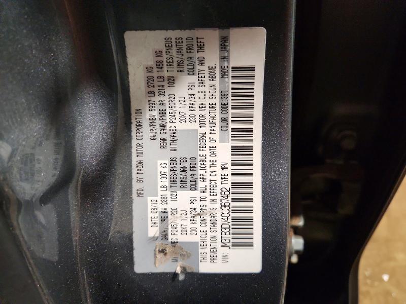 2012 Mazda Cx-9 მანქანა იყიდება აუქციონზე, vin: JM3TB3DV4C0367462, აუქციონის ნომერი: 50819506