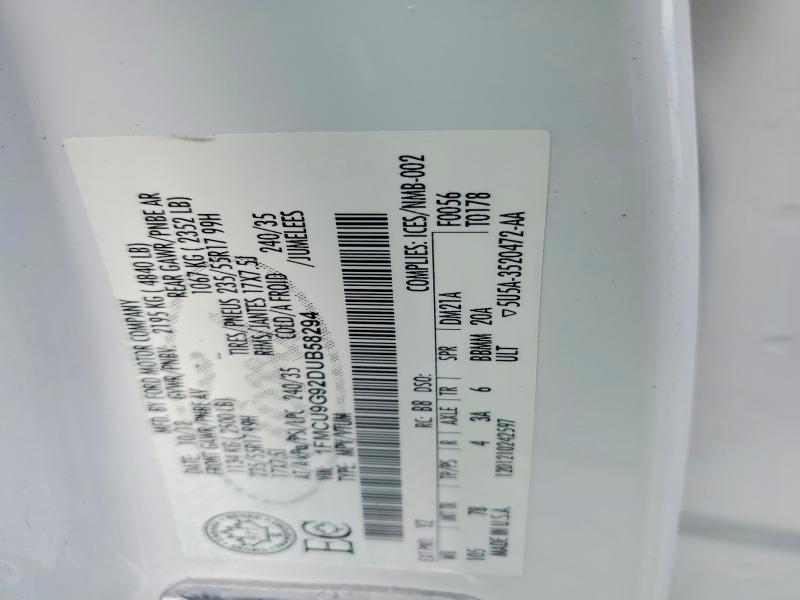 50060296 :رقم المزاد ، 1FMCU9G92DUB58294 vin ، 2013 Ford Escape مزاد بيع