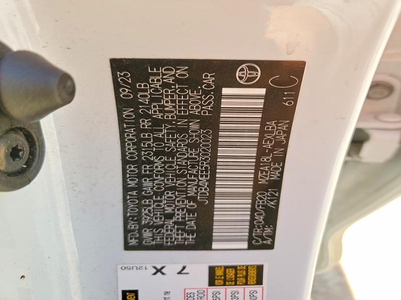 Продаж на аукціоні авто 2024 Toyota Corolla, vin: JTDB4MEE5R3020023, номер лоту: 48706916