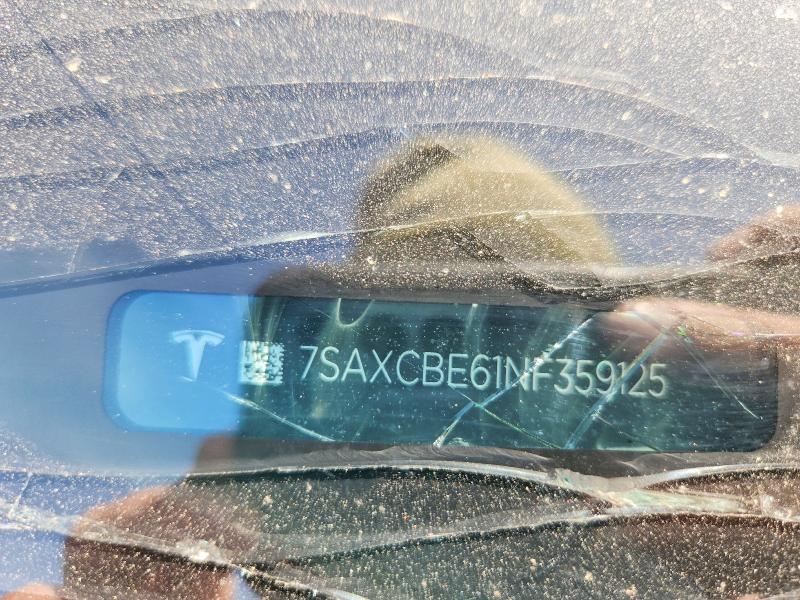 Aukcja sprzedaży 2022 Tesla Model X, vin: 7SAXCBE61NF359125, numer aukcji: 49636366