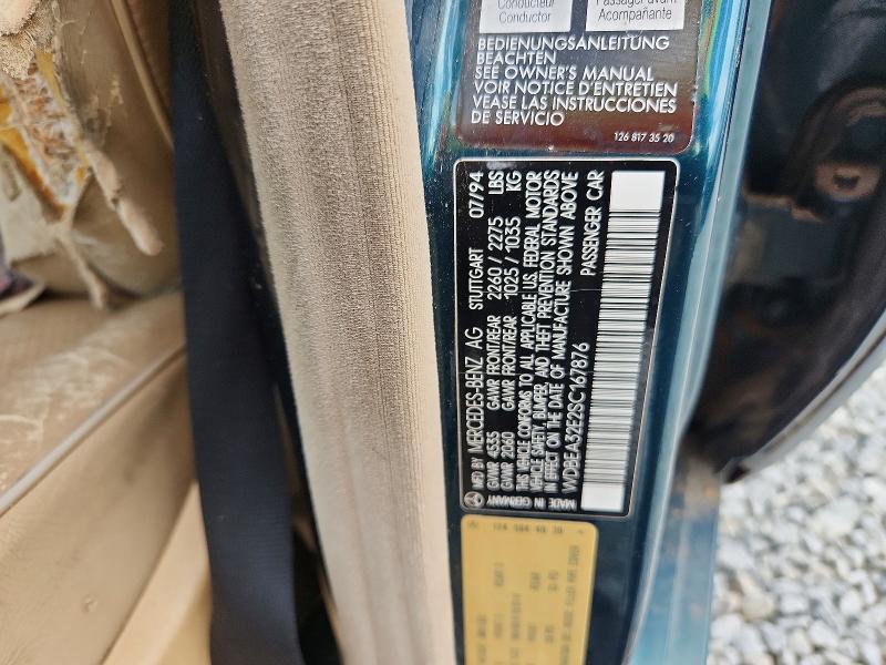 Aukcja sprzedaży 1995 Mercedes-benz E, vin: WDBEA32E2SC167876, numer aukcji: 51626856