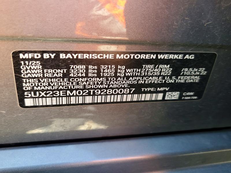 51679516 :رقم المزاد ، 5UX23EM02T9280087 vin ، 2026 Bmw X7 مزاد بيع