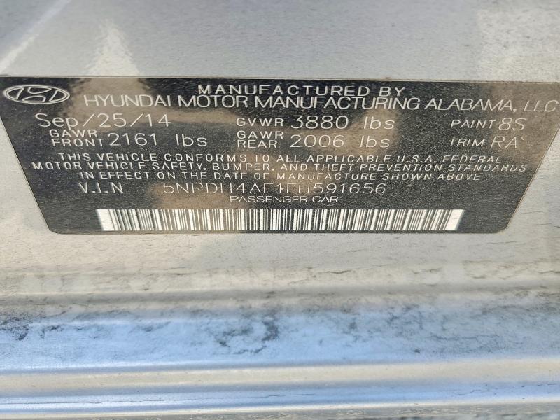 Продажа на аукционе авто 2015 Hyun Elantra, vin: 5NPDH4AE1FH591656, номер лота: 50821076