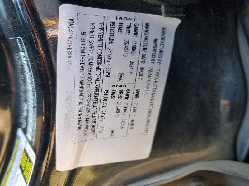 Продаж на аукціоні авто 2018 Toyota Camry, vin: 4T1BZ1HK8JU002241, номер лоту: 49144016