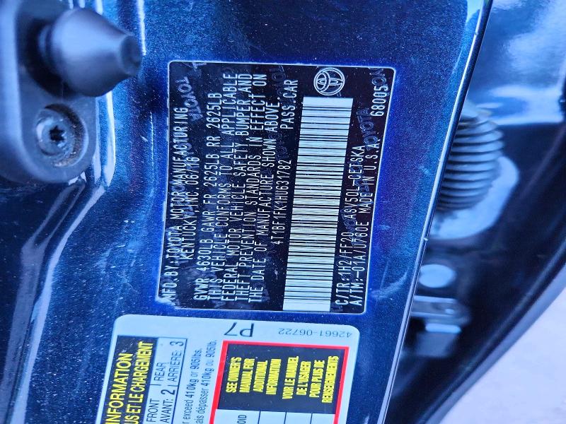 Aukcja sprzedaży 2017 Toyota Camry, vin: 4T1BF1FK1HU631782, numer aukcji: 50799446
