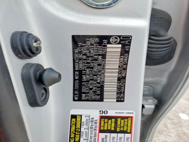 49767486 :رقم المزاد ، 2T1BURHE0KC222953 vin ، 2019 Toyota Corolla مزاد بيع
