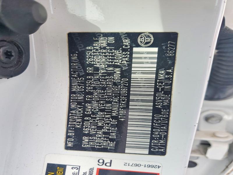 Aukcja sprzedaży 2015 Toyota Camry, vin: 4T1BF1FK3FU967270, numer aukcji: 49087206
