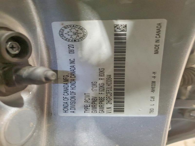 Продажа на аукционе авто 2020 Honda Civic, vin: 2HGFC2F53LH030644, номер лота: 50901066
