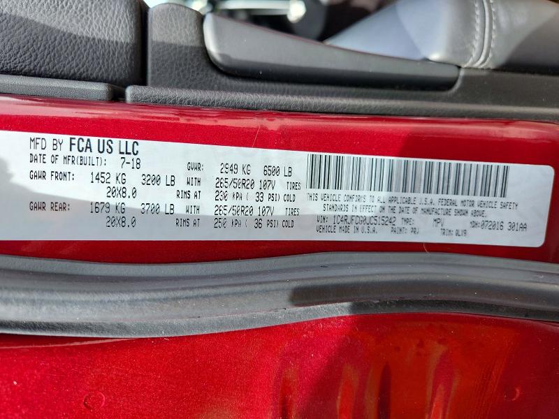 2018 Jeep Grand Cherokee მანქანა იყიდება აუქციონზე, vin: 1C4RJFCG0JC515242, აუქციონის ნომერი: 49561716