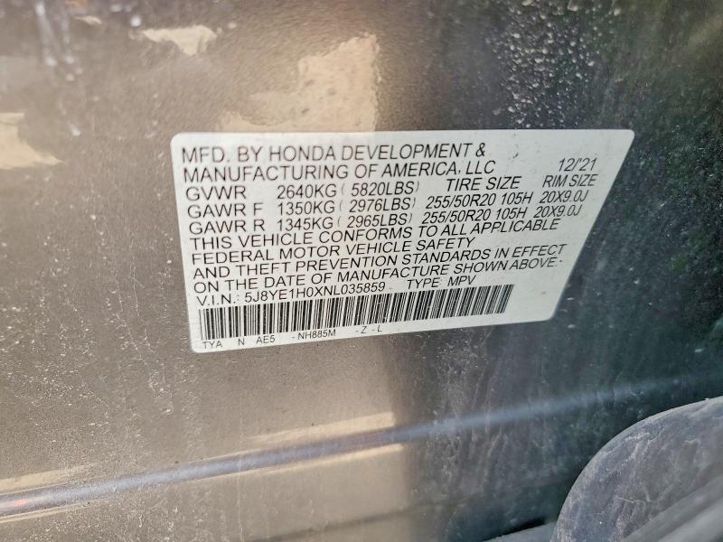 Aukcja sprzedaży 2022 Acura Mdx, vin: 5J8YE1H0XNL035859, numer aukcji: 50791306