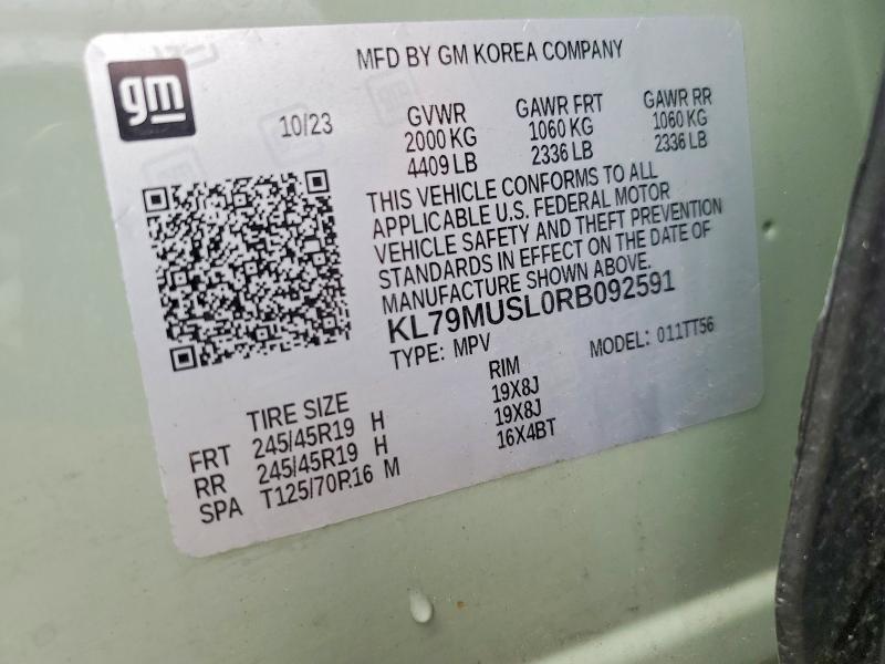 Продаж на аукціоні авто 2024 Chevrolet Trailblazer, vin: KL79MUSL0RB092591, номер лоту: 49882716