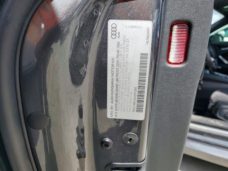 Aukcja sprzedaży 2016 Audi Tts, vin: TRUC1AFV1G1031254, numer aukcji: 48402386