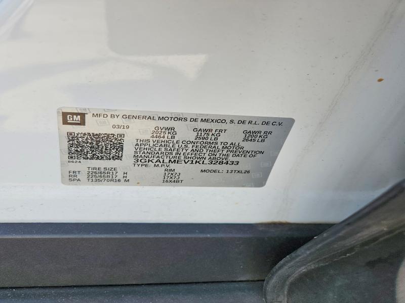 2019 Gmc Terrain მანქანა იყიდება აუქციონზე, vin: 3GKALMEV1KL328433, აუქციონის ნომერი: 50853526