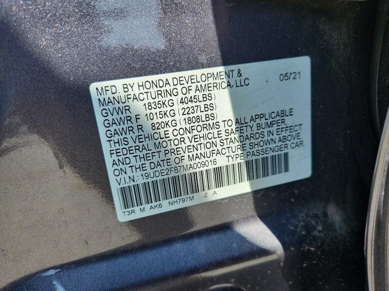 Aukcja sprzedaży 2021 Acura Ilx, vin: 19UDE2F87MA009016, numer aukcji: 51458616