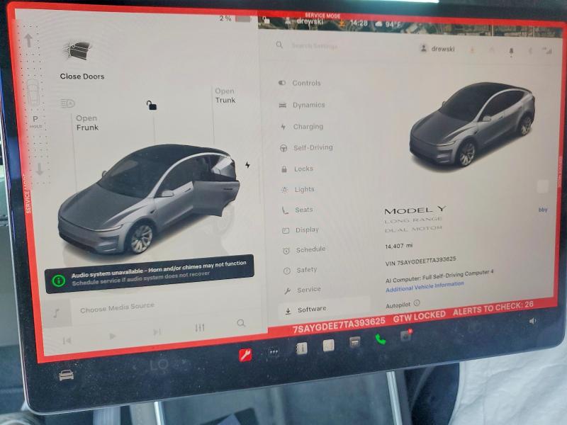 50751736 :رقم المزاد ، 7SAYGDEE7TA393625 vin ، 2026 Tesla Model Y مزاد بيع