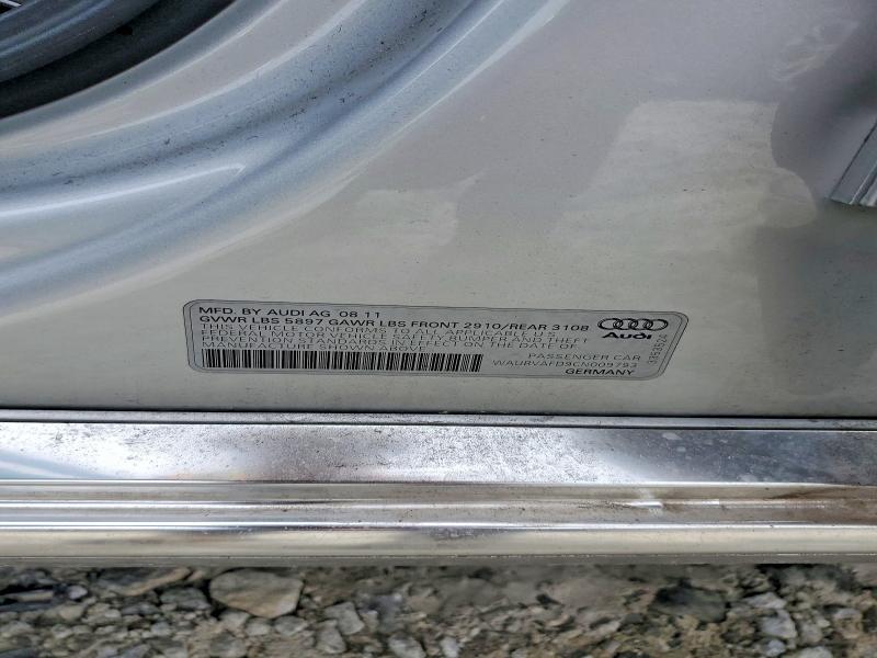 Продаж на аукціоні авто 2012 Audi A8, vin: WAURVAFD9CN009793, номер лоту: 48850616