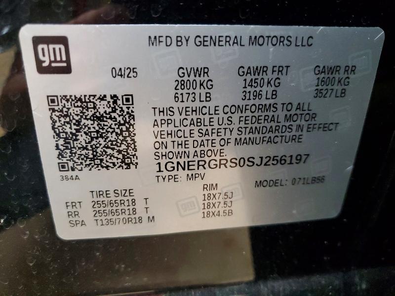Продажа на аукционе авто 2025 Chevrolet Traverse, vin: 1GNERGRS0SJ256197, номер лота: 49005996