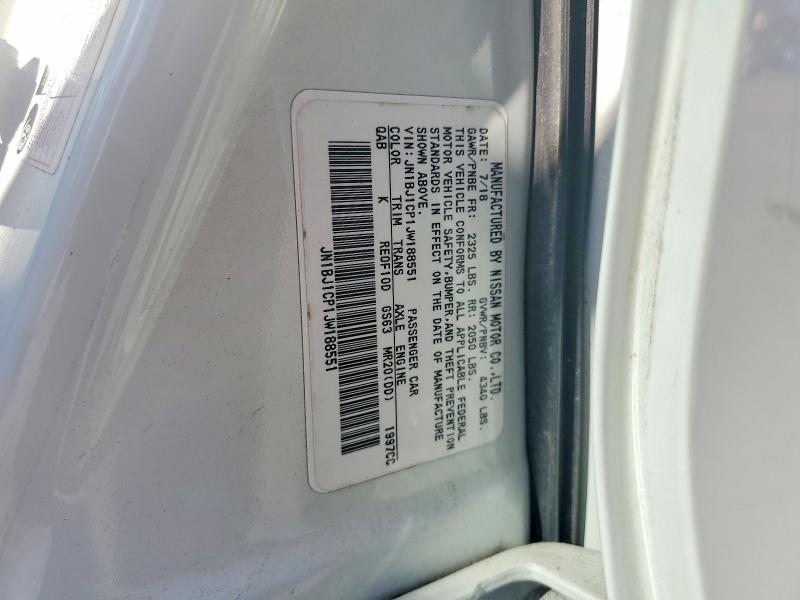 2018 Nissan Rogue Sport მანქანა იყიდება აუქციონზე, vin: JN1BJ1CP1JW188551, აუქციონის ნომერი: 49545726