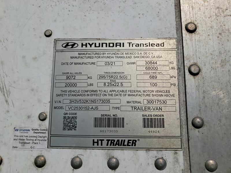 Aukcja sprzedaży 2020 Hyundai Translead Inc Unknown, vin: 3H3V532K1NS173035, numer aukcji: 78400685