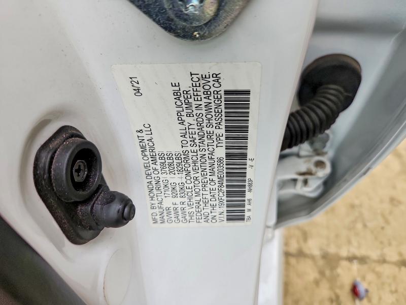 Aukcja sprzedaży 2021 Honda Civic, vin: 19XFC2F84ME003586, numer aukcji: 49479786