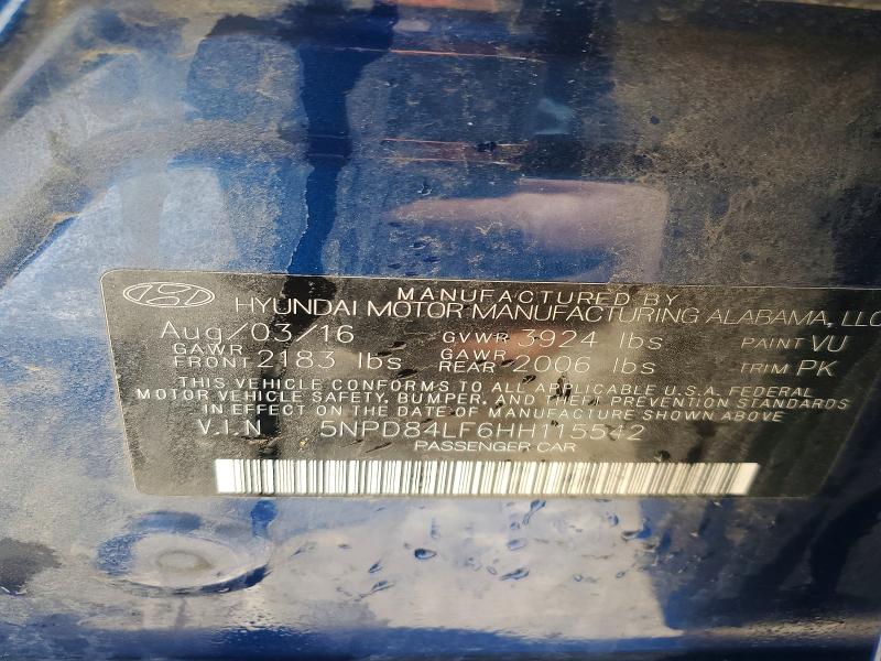 Продаж на аукціоні авто 2017 Hyundai Elantra, vin: 5NPD84LF6HH115542, номер лоту: 48850796
