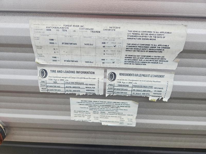 2020 Aro Cherokee მანქანა იყიდება აუქციონზე, vin: 4X4TCKB25LK061376, აუქციონის ნომერი: 48630616