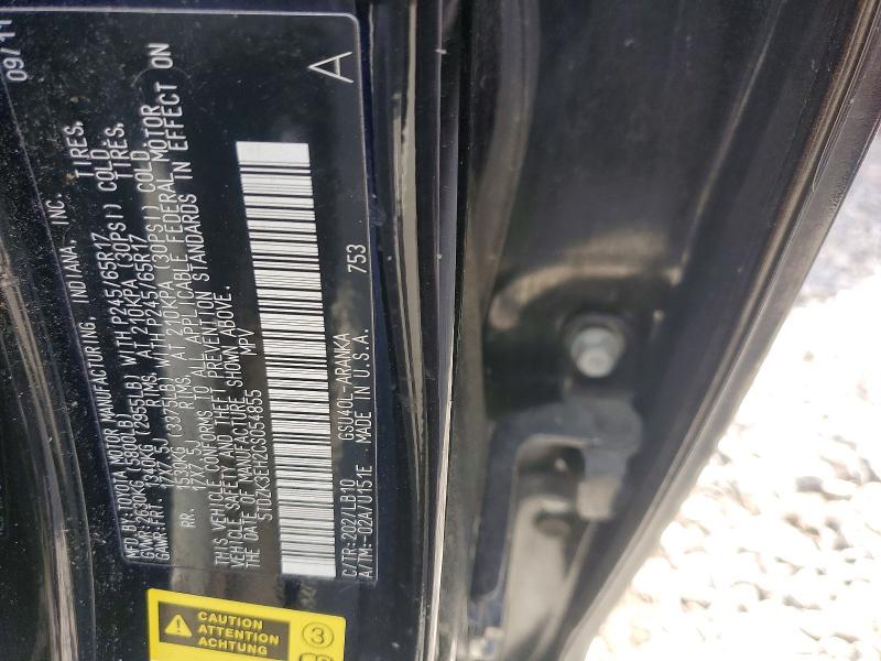 51162746 :رقم المزاد ، 5TDZK3EH2CS054855 vin ، 2012 Toyota Highlander مزاد بيع