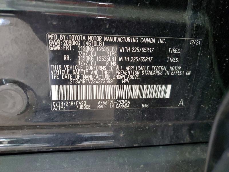 Aukcja sprzedaży 2025 Toyota Rav4, vin: 2T3W1RFV2SW373599, numer aukcji: 48996826