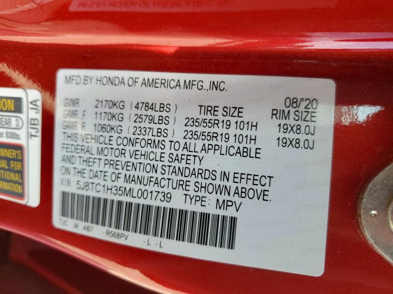 Продаж на аукціоні авто 2021 Acura Rdx, vin: 5J8TC1H35ML001739, номер лоту: 50173556