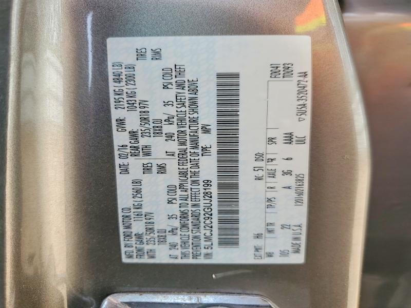 Продаж на аукціоні авто 2016 Lincoln Mkc, vin: 5LMCJ2C92GUJ28199, номер лоту: 49174026