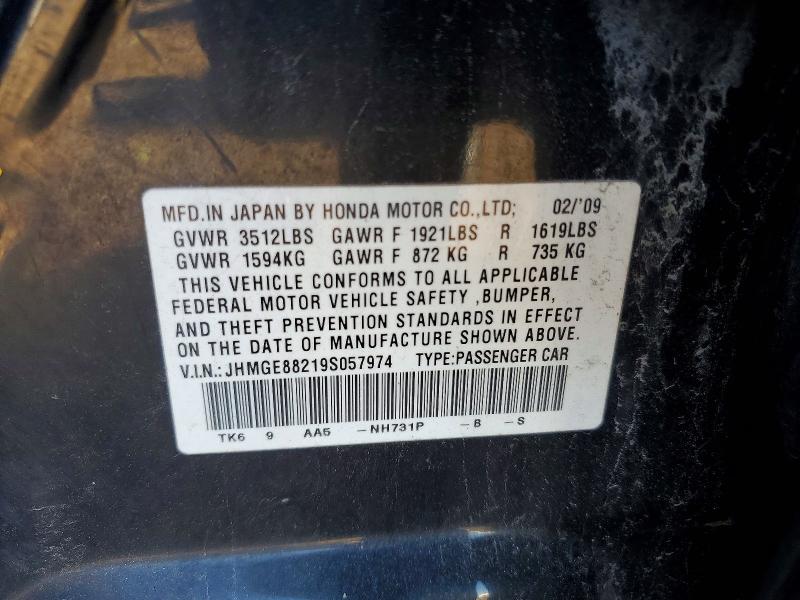 Продажа на аукционе авто 2009 Honda Fit, vin: JHMGE88219S057974, номер лота: 50983526