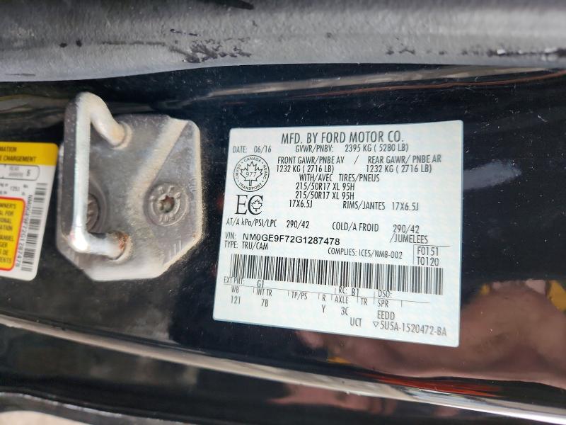 Aukcja sprzedaży 2016 Ford Transit Connect, vin: NM0GE9F72G1287478, numer aukcji: 49034996