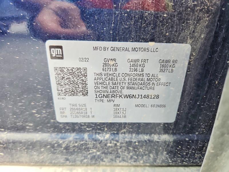 Продажа на аукционе авто 2022 Chevrolet Traverse, vin: 1GNERFKW6NJ148128, номер лота: 49904546