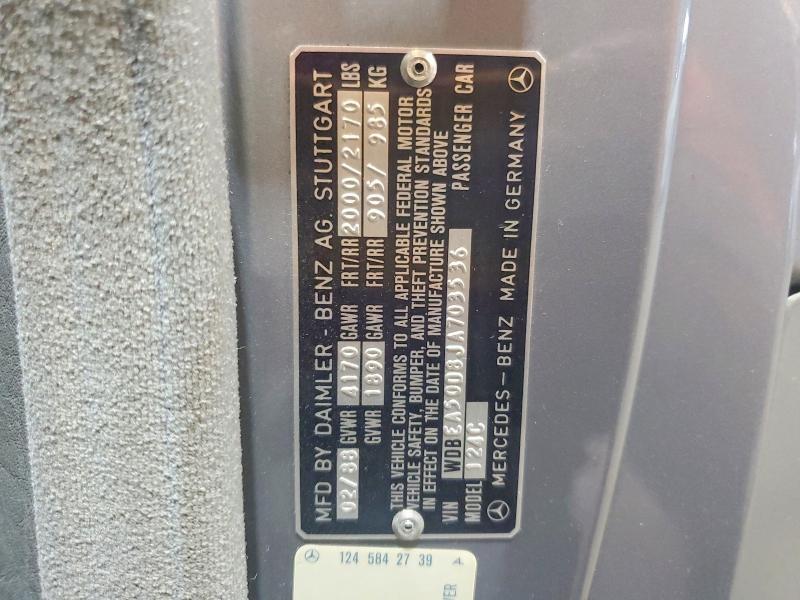 Aukcja sprzedaży 1988 Mercedes-benz 300, vin: WDBEA50D8JA703536, numer aukcji: 50648186
