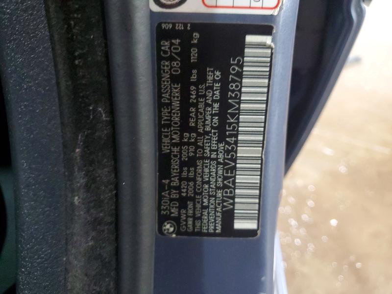 Aukcja sprzedaży 2005 Bmw 330, vin: WBAEV53415KM38795, numer aukcji: 48511086