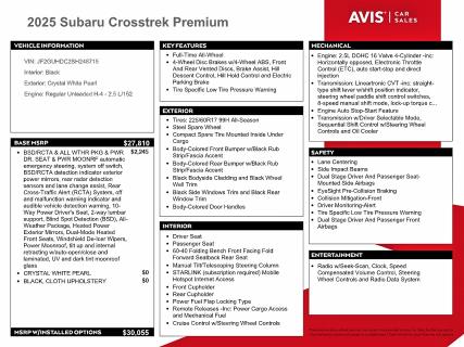 Продажа на аукционе авто 2025 Subaru Crosstrek, vin: JF2GUHDC2SH248715, номер лота: 51088736