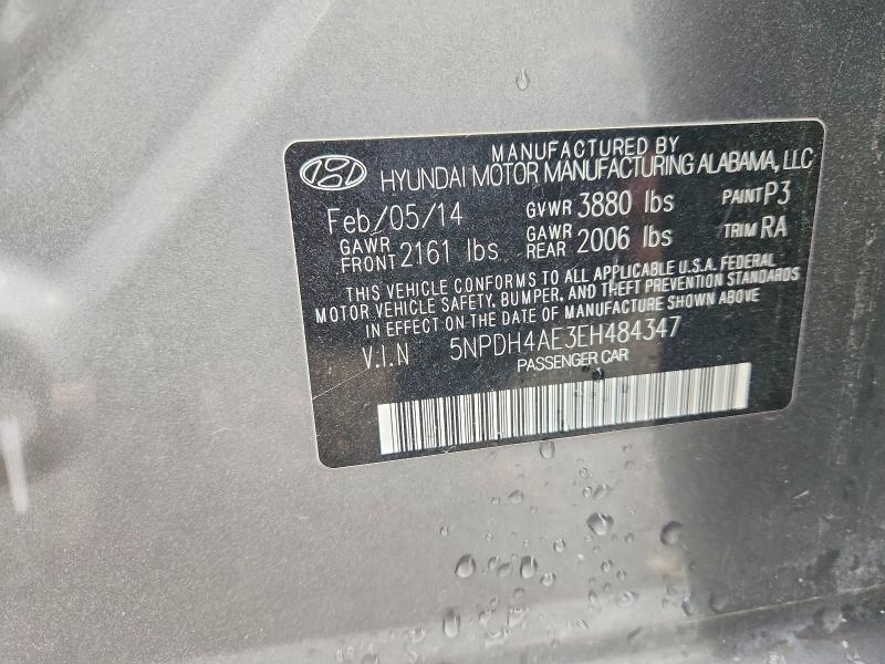 2014 Hyundai Elantra მანქანა იყიდება აუქციონზე, vin: 5NPDH4AE3EH484347, აუქციონის ნომერი: 49973936