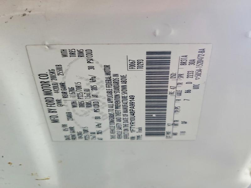50310166 :رقم المزاد ، 1FTYR10U48PA99149 vin ، 2008 Ford Ranger مزاد بيع