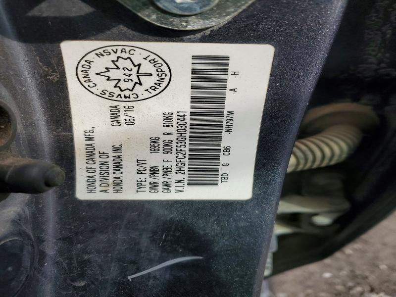 Aukcja sprzedaży 2016 Honda Civic, vin: 2HGFC2F53GH030441, numer aukcji: 48753126