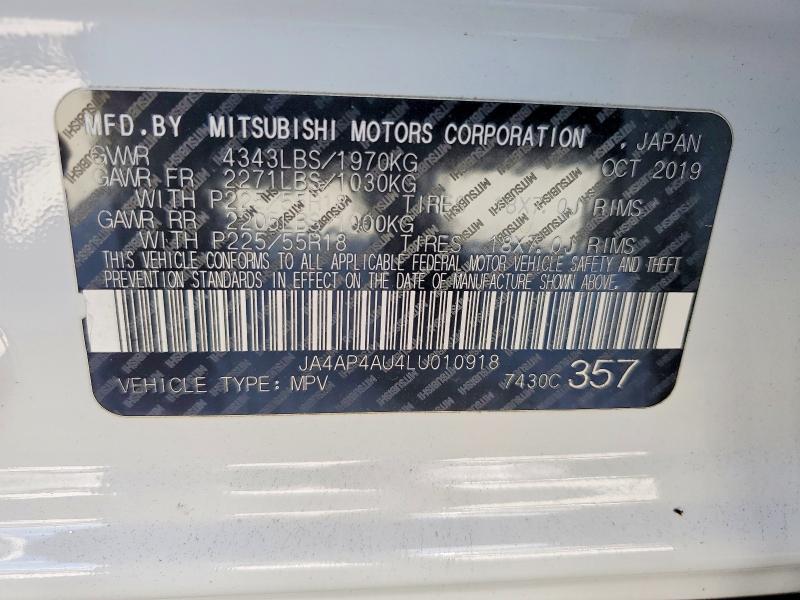 Продаж на аукціоні авто 2020 Mitsubishi Outlander Sport, vin: JA4AP4AU4LU010918, номер лоту: 49792256