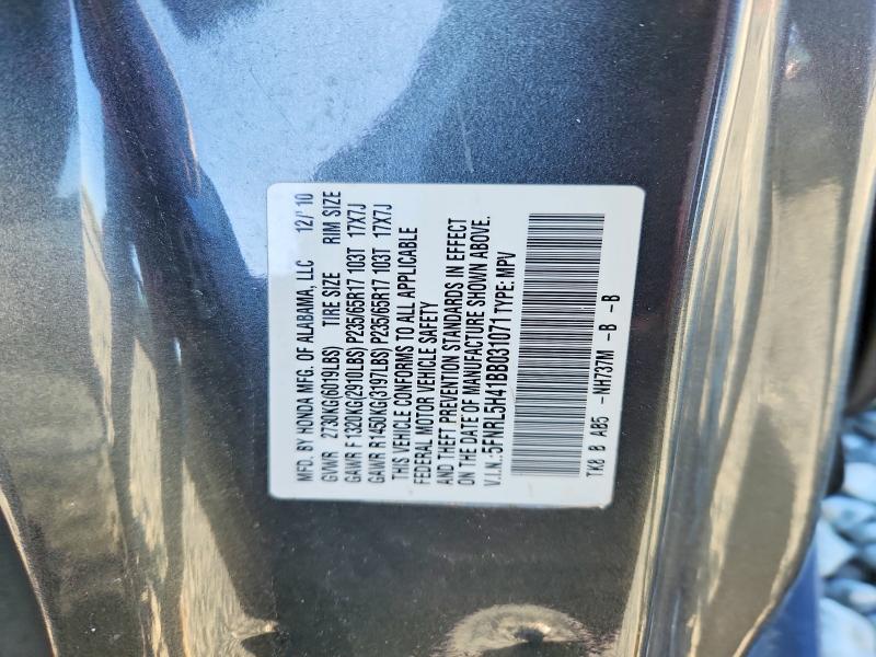 Продаж на аукціоні авто 2011 Honda Odyssey, vin: 5FNRL5H41BB031071, номер лоту: 49273346