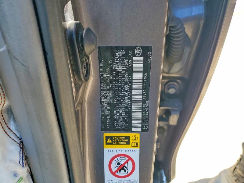 Продаж на аукціоні авто 2016 Toyota Camry, vin: 4T4BF1FK6GR540074, номер лоту: 49104596
